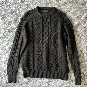 Mens Navy Buffalo Knit Sweater